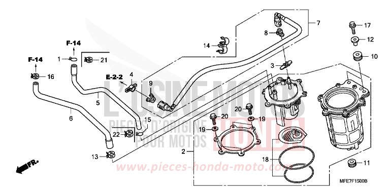 FUEL PUMP for Shadow Aero GRAPHITE BLACK (NHB01) from 2007